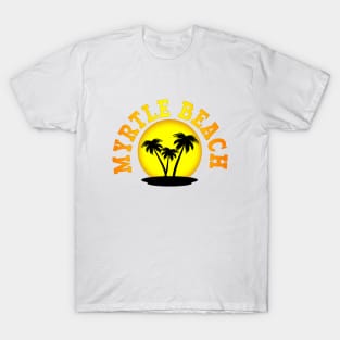 Myrtle Beach Sun and Palmetto or Palm Trees T-Shirt